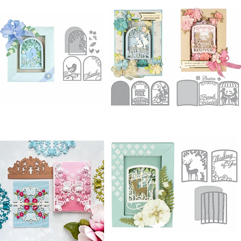 Арка Рамка декорации металлические режущие штампы трафареты для DIY бумажные