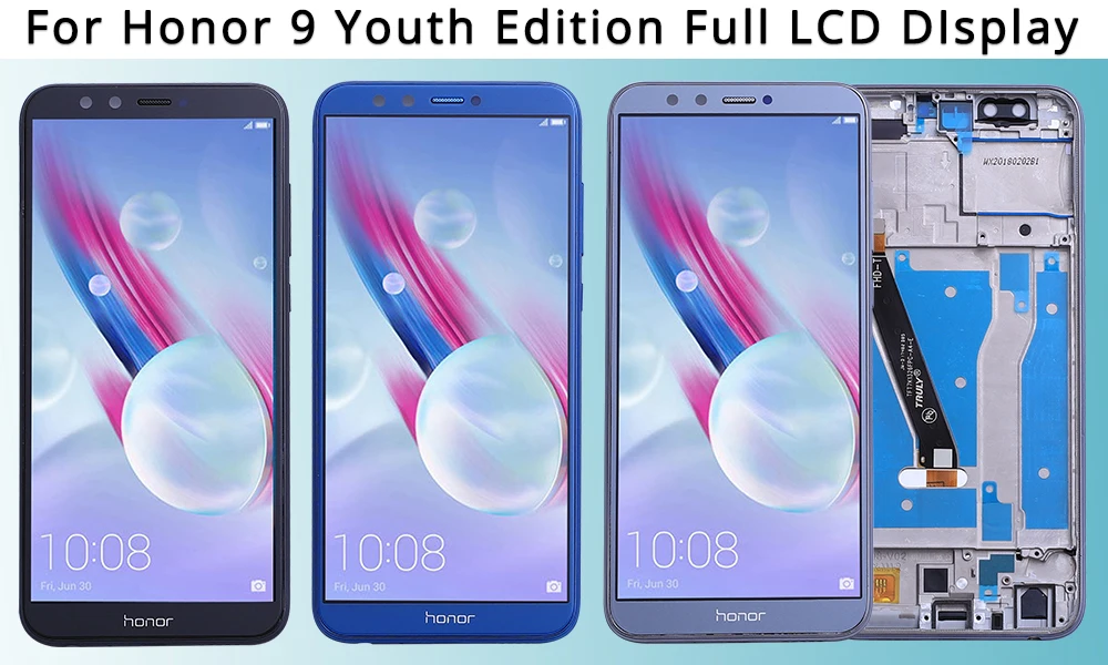 С рамкой для Honor 9 Youth Edition полный ЖК-дисплей+ кодирующий преобразователь сенсорного экрана в сборе для huawei Honor 9 Lite lcd+ рамка