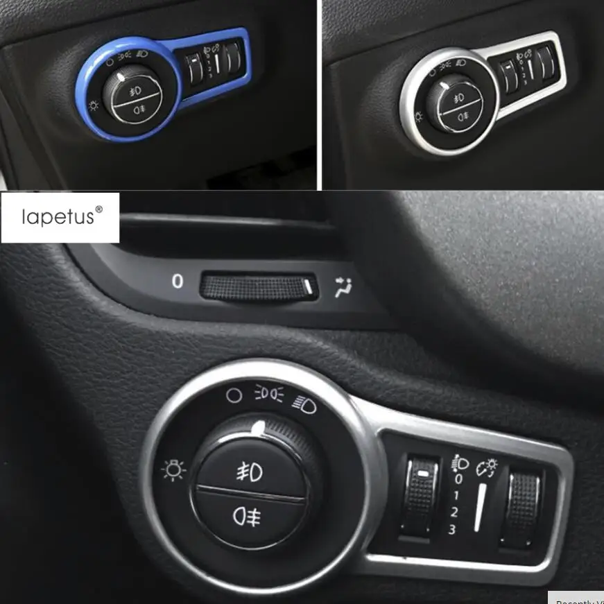 Аксессуары Lapetus для Jeep Compass 2017 2020 цветные головные фары переключатели комплект