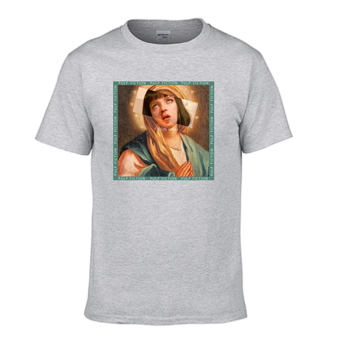 Целлюлоза фантастика Миа Девы Марии Футболка мужская забавная футболка с