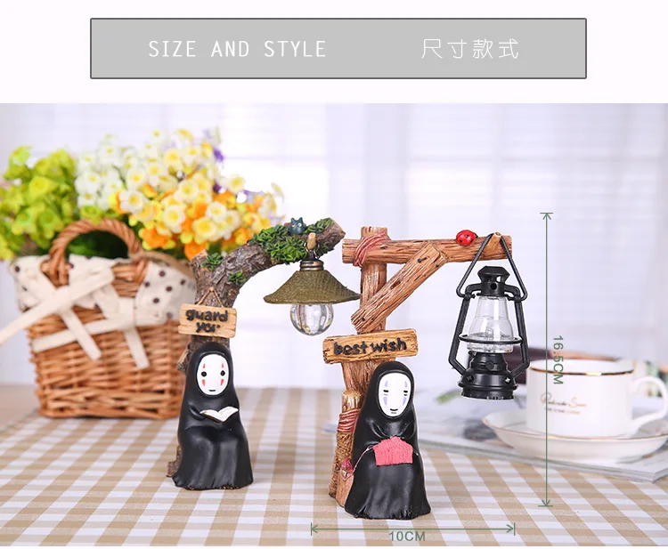 Мультфильм Хаяо Миядзаки Креативный светодиодный ночник смола декоративные