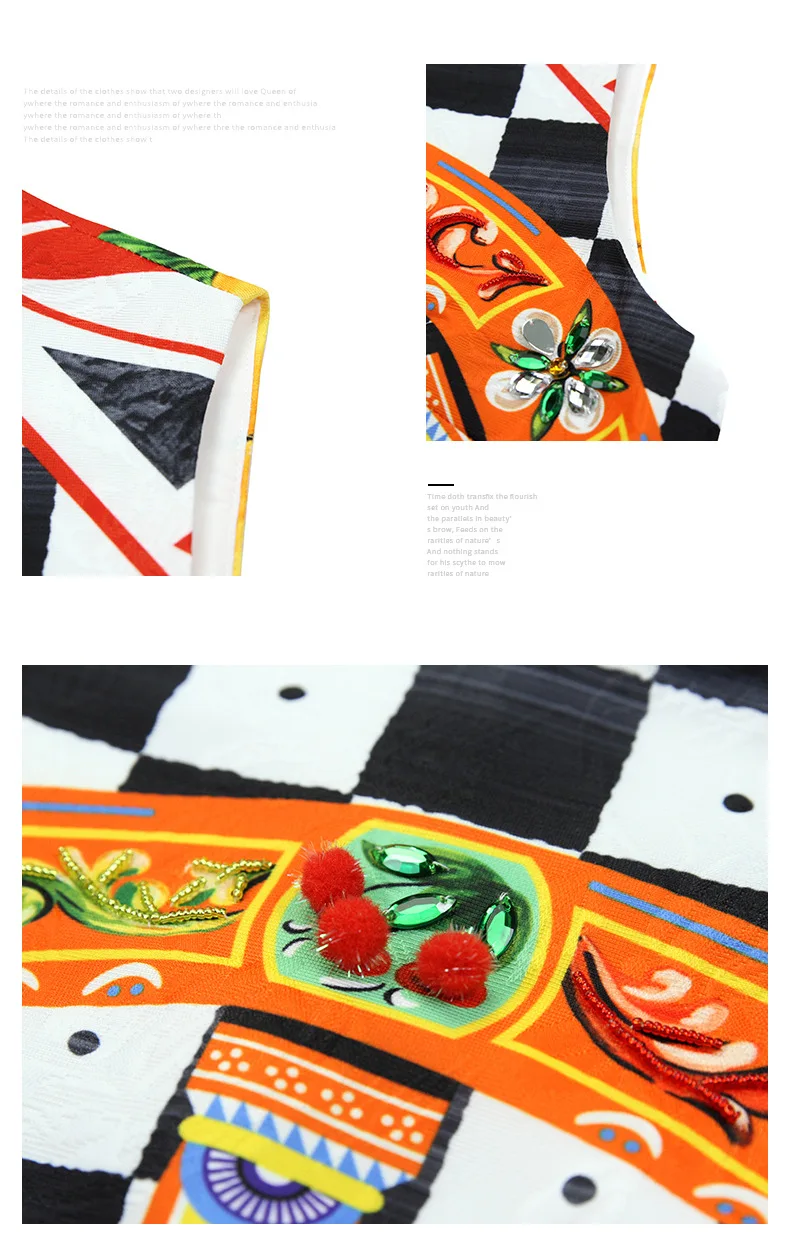 2019 женские подиумные платья с круглым вырезом без рукавов со стразами винтажный