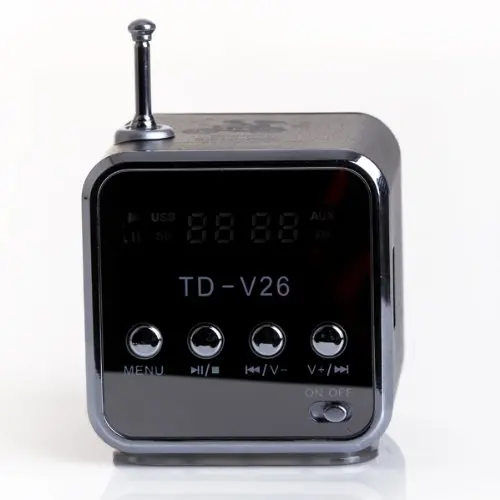 PLA TD V26 портативный мини динамик с цифровым и микро SD/TF/USB/FM черный|mini speaker|portable mini
