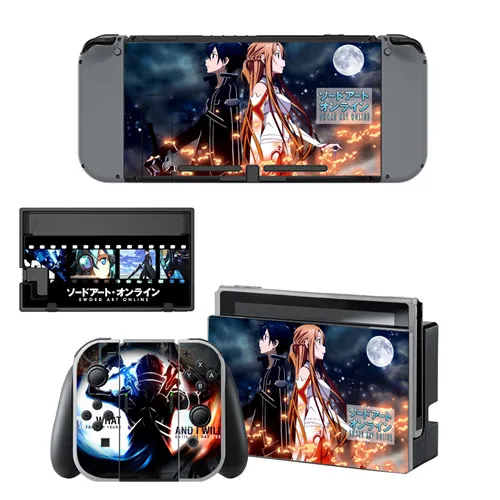 Sword Art Online наклейка для кожи виниловая наклейка для kingdoswitch наклейка для kingd Switch NS консоль и контроллер Joy-Con - Цвет: YSNS0663