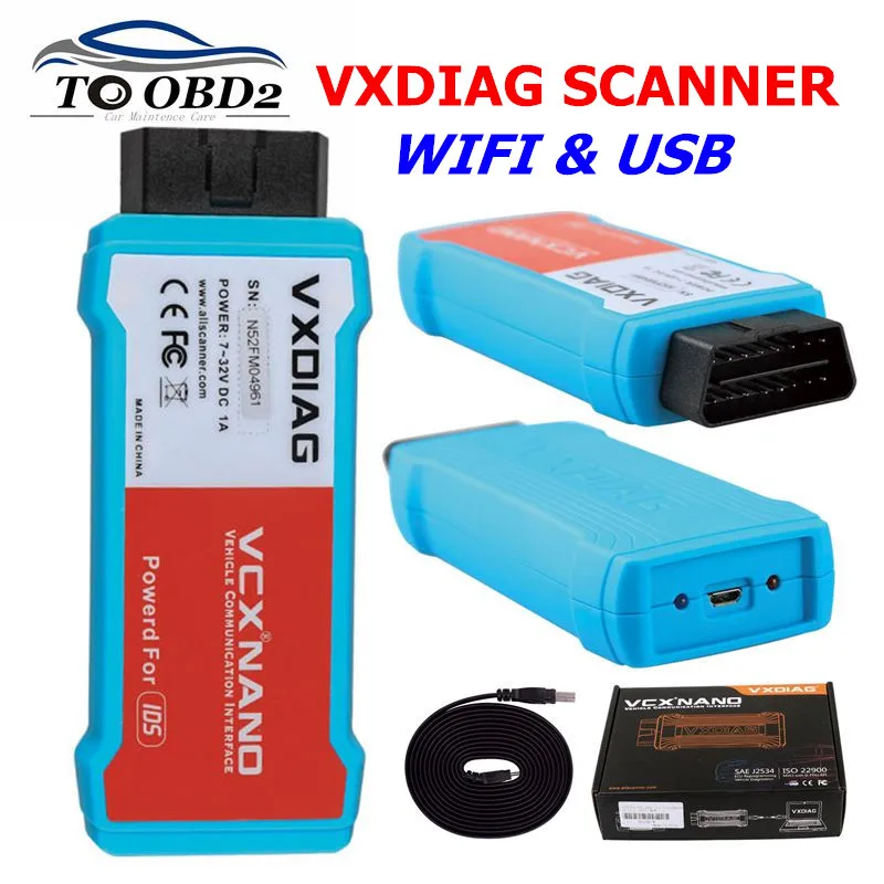 OBD2 автомобильный диагностический инструмент VXDIAG VCX NANO WIFI/USB версия для Mazda Ford 2 в 1