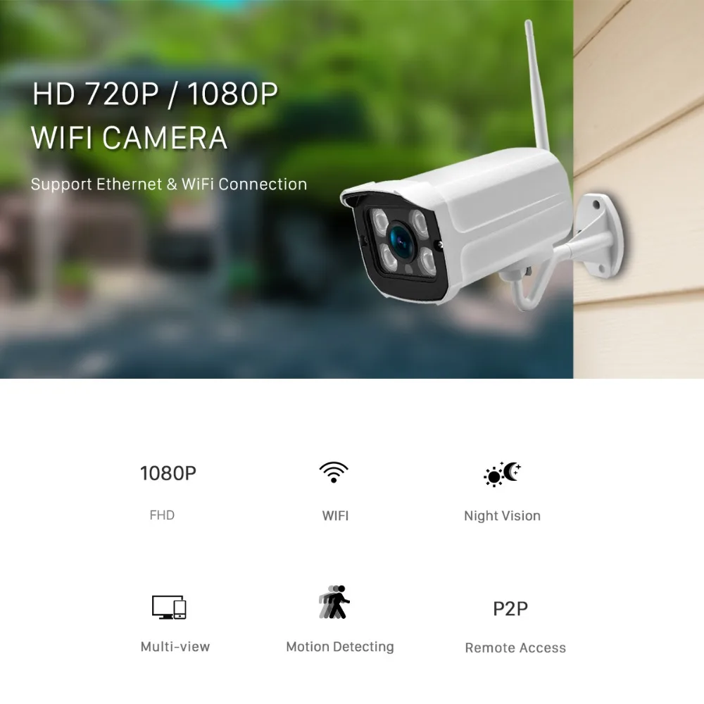 HD 1080P Yoosee IP Wifi камера 1080P 960P 720P ONVIF Беспроводная Проводная P2P 2MP CCTV цилиндрическая наружная камера с 128 ГБ слот для sd-карты