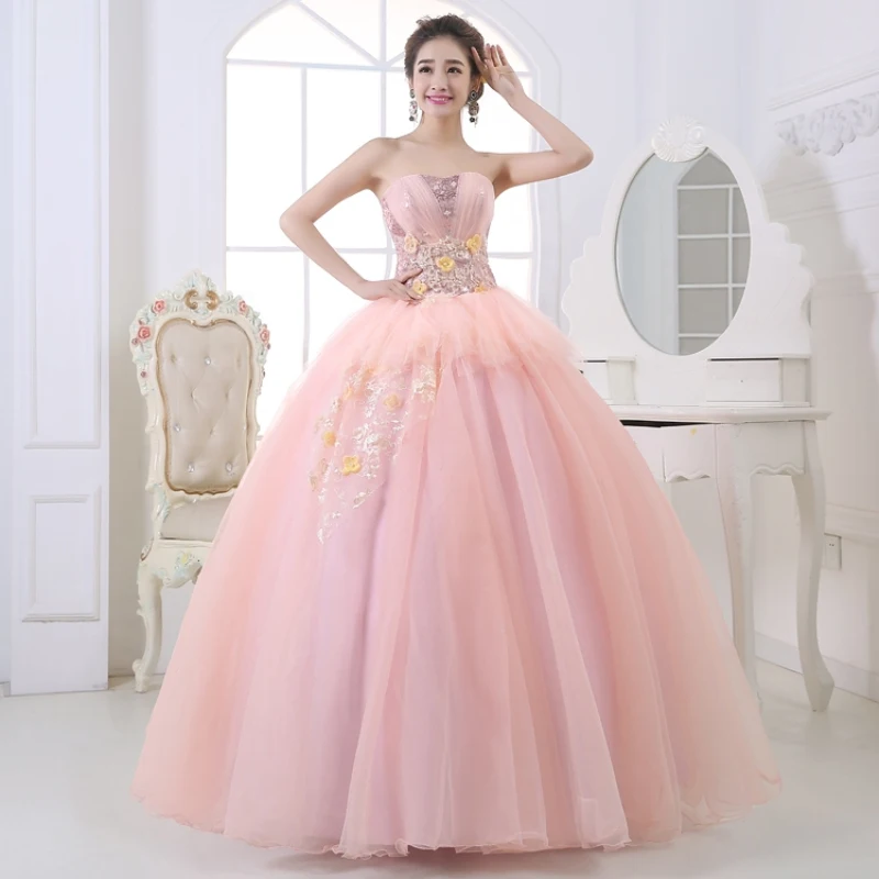 Розовый Quinceanera Платья Блесток Бисера Пром Маскарад Бальные Vestidos De 15 Anos Дебютантка