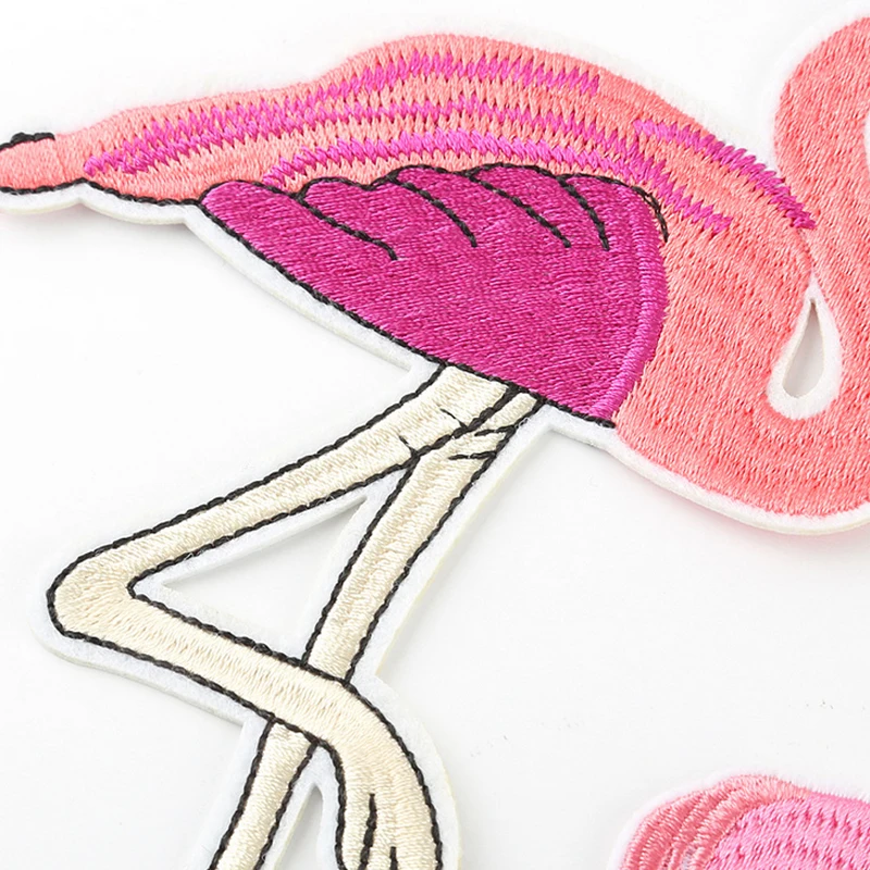 1 шт. серия фламинго нашивка в виде номерного знака значки с вышитой аппликацией