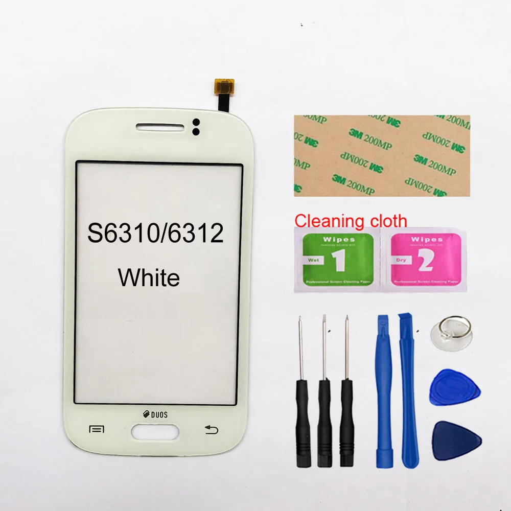 White And Tools Для samsung Galaxy Music Duos S6012 сенсорный экран для samsung Galaxy Y Duos S6102 Young S6310 S6312 сенсорный экран Объектив сенсор - Цвет: White And Tools