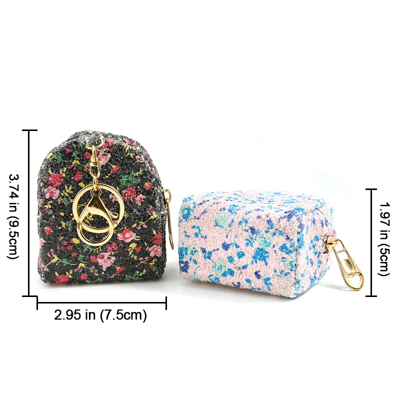 Женский кожаный мини рюкзак с милым принтом|Брелоки| |