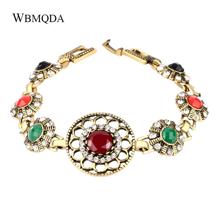 Винтажный ажурный браслет с цветочным узором золотого цвета богемные браслеты