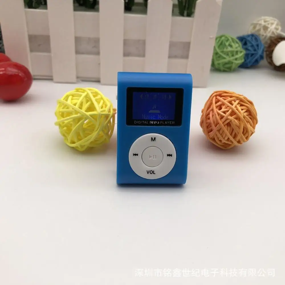 Маленький размер Портативный MP3 плеер мини ЖК-экран MP3 плеер Музыкальный плеер Поддержка 32 Гб TF карта Лучший подарок - Цвет: Синий