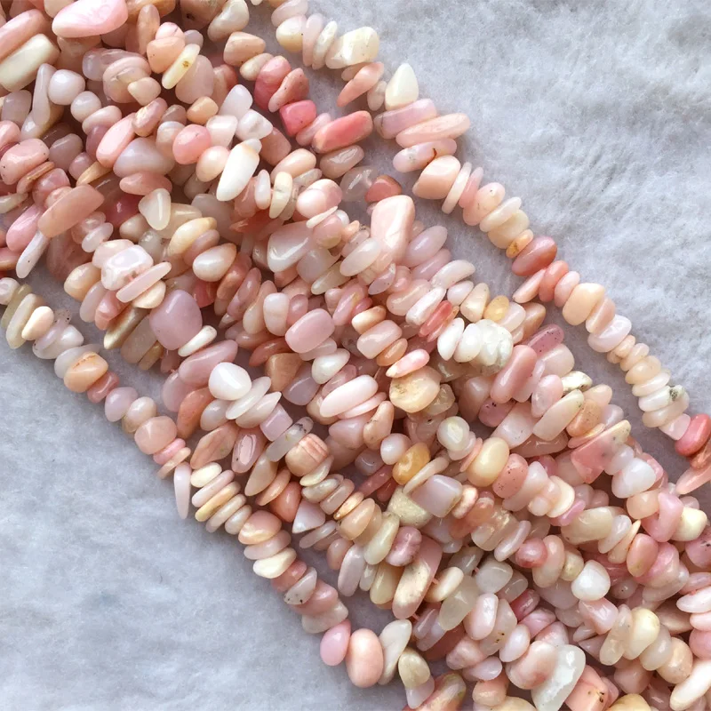 

High Quality Natural Genuine Peru Pink Opal Nugget Chip Loose Beads Fit Jewelry 3x8mm 15" 05595