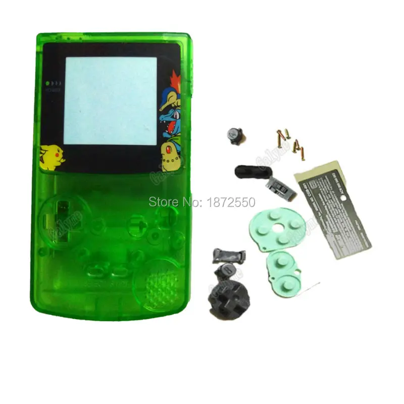Clear Green Color Game Case Limited Screen Lens For NintendoGBC Retro Console Housing Shell Fit GameboyColor Girl Boy Gifts | Электроника