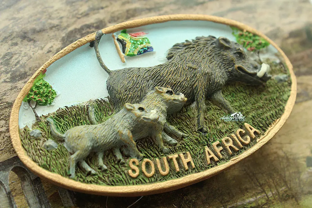 Южная Африка туристических путешествий Сувенир кабан 3D Смолы Декоративный