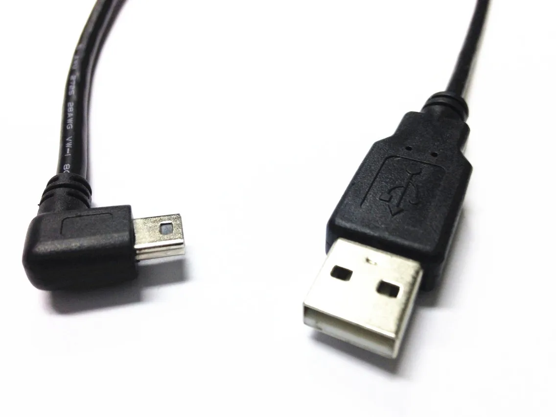 Левый поворот 90 градусов deg USB2.0 жесткий диск цифровой камеры Телефонный Кабель Т