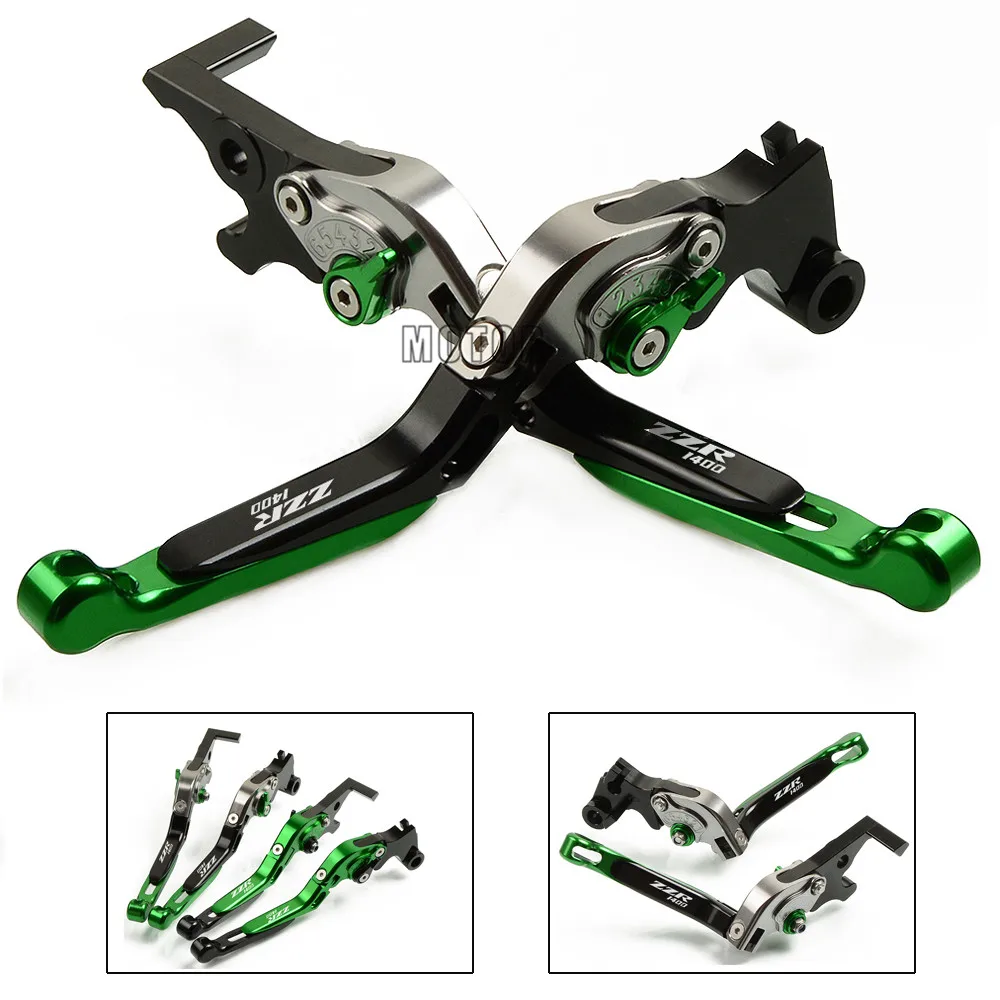 Мотоциклетные рычаги сцепления для Kawasaki ZZR 1400 ZZR1400 2006 2016 CNC регулируемые складные