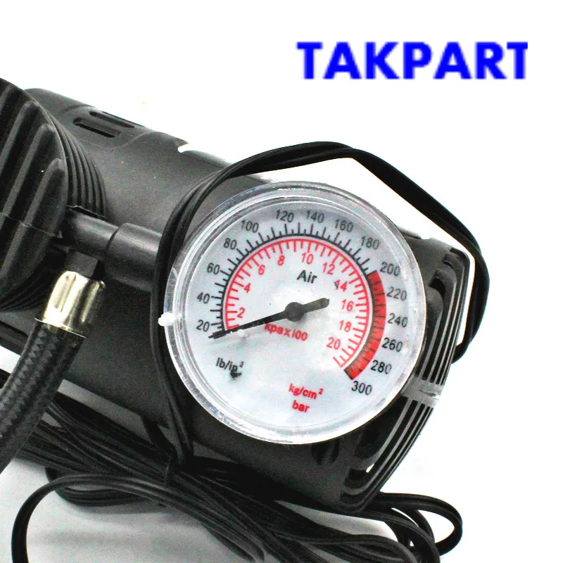 TAKPART 12V портативный мини воздушный компрессор 300 PSI автомобильный фургон шины для