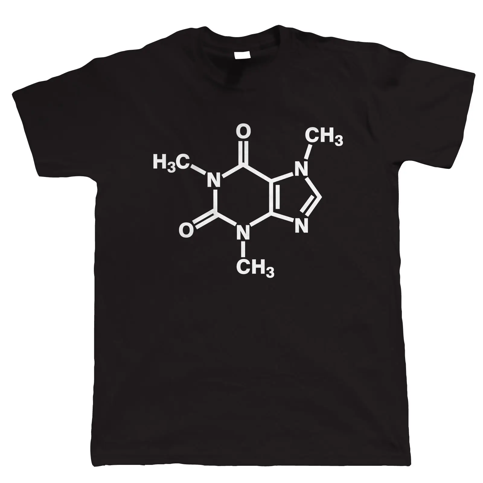 Caffeine Molecular Мужская забавная футболка для видеоигр Новые футболки Забавные топы