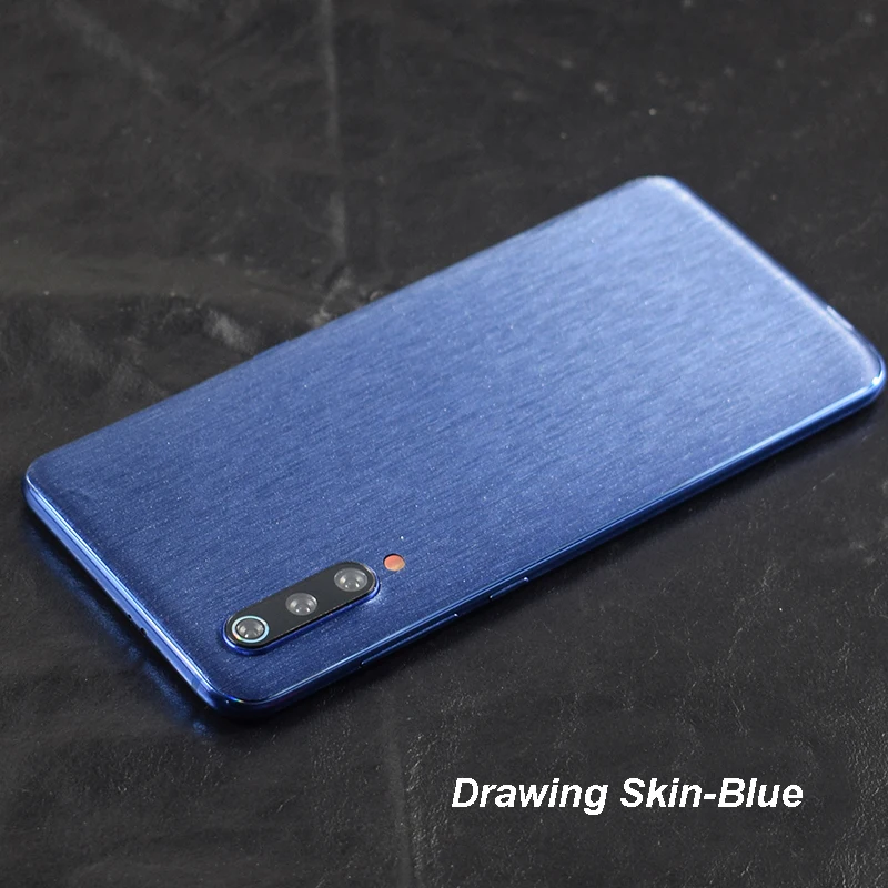 Drawing Blue 3D углеродное волокно/кожа/3D Камуфляж/дерево шкуры Телефон задняя крышка наклейка для XIAOMI Play Mi9 MIX3 Mi8 Mi8 SE Mi8 Lite Redmi Note 7 - Цвет: Drawing Blue