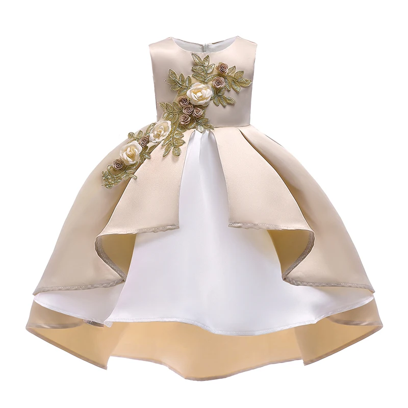 2018 Kids Fashion Clothing Baby Girls Embroidery Christmas Flower Dress for Party Birthday Sleeveless Pageant Formal | Детская одежда и