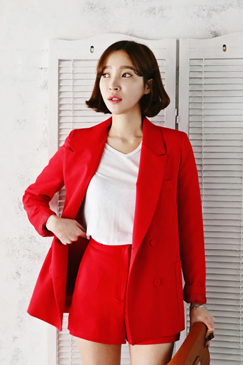 Suit shorts suit female 2018 spring and autumn new Korean small jacket fashion casual thin two-piece tide | Женская одежда