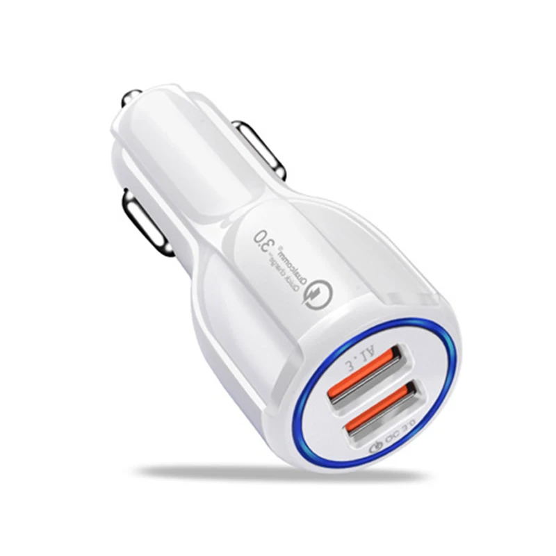 Быстрая зарядка 3 0 USB Автомобильное зарядное устройство 2 порта двойной usb