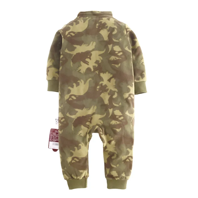 Детский флисовый комбинезон камуфляжный на молнии для мальчиков ясельного