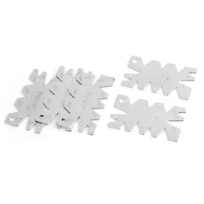 

5 Pcs Screw Cut Angle Measuring Thread Cutting Gauge Gage Silver Tone