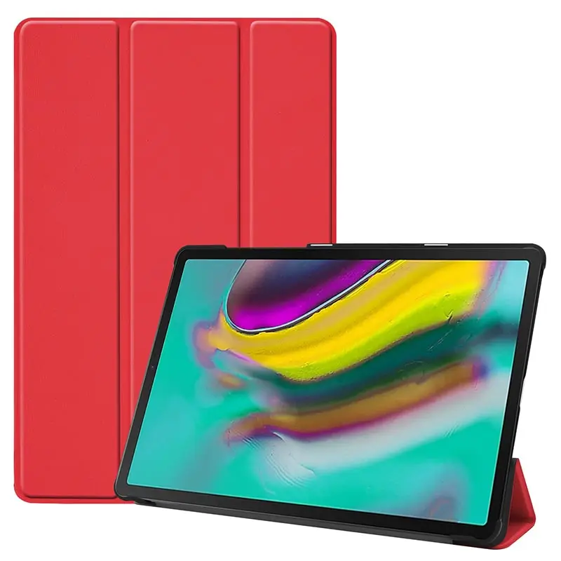 Red Для samsung Galaxy Tab S5E чехол 10," умный тонкий кожаный магнитный откидной Чехол-подставка для Galaxy Tab S5E SM-T720 SM-T725 Funda - Цвет: Red