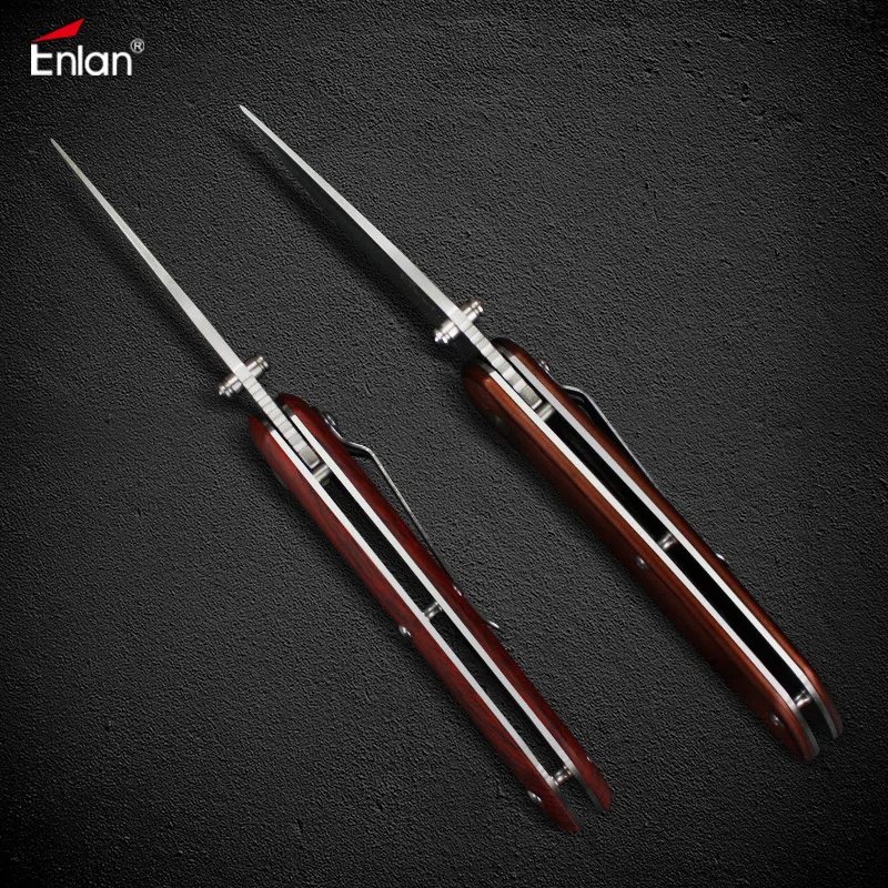 ENLAN M024 8Cr13Mov лезвие с деревянной ручкой складной нож Походный мини EDC Выживание