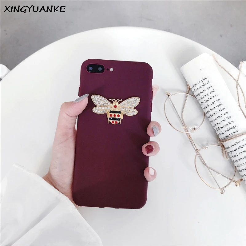XINGYUANKE 3D мода Diamond мягкий чехол для Samsung Galaxy A6 случае Роскошные Би плюс силиконовый