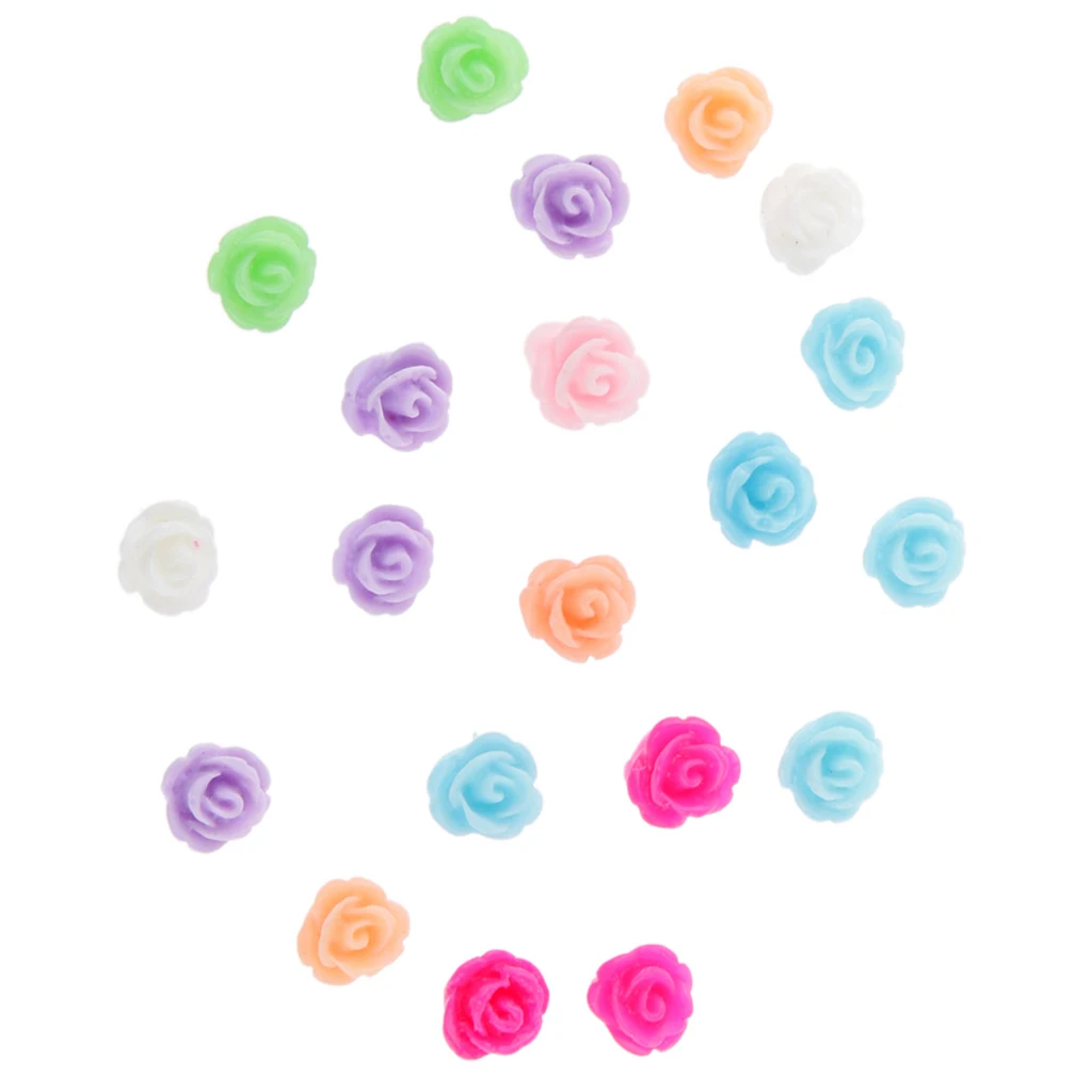 20 шт. разноцветные миниатюрные полимерные цветы|Садовые статуи и скульптуры| |