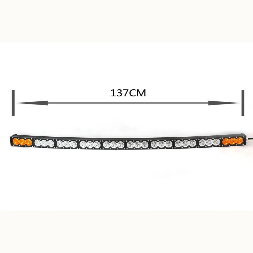12V 24V автомобиль Изогнутые 120W 150W 180W 210W 240W 270W 300W светодиодный светильник бар белый янтарь желтый для грузовика УАЗ 4x4 внедорожный прицеп для кемпинга