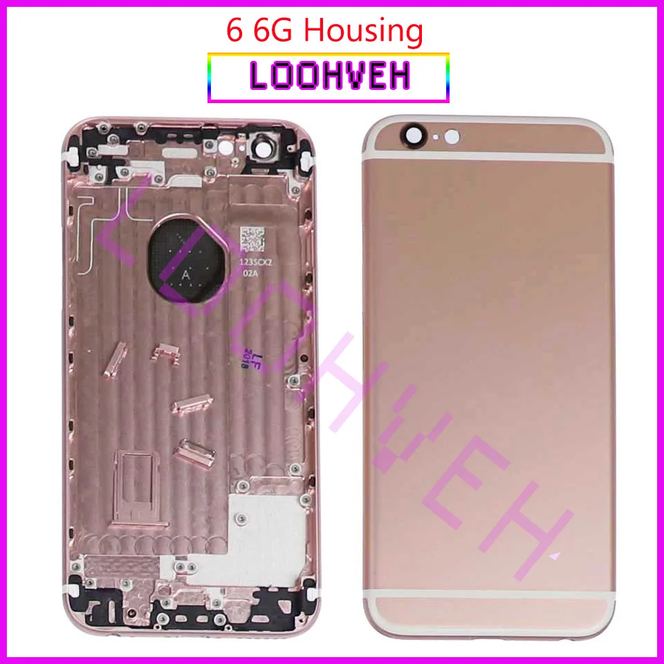Задняя Корпус для iPhone 6 6S плюс металлическая задняя крышка чехол Батарея крышка Корпус 6 plus 6S Plus средняя рамка Шасси Корпус изготовленный на заказ IMEI+ подарок