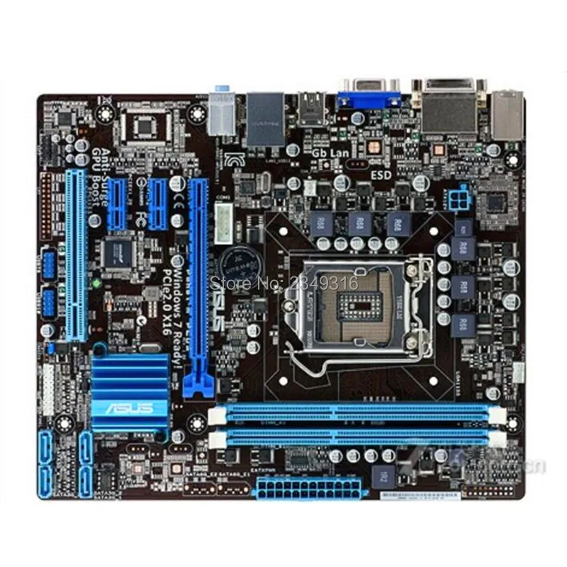 Для настольной материнской платы Asus P8H61 M PLUS H61 Socket LGA 1155 i3 i5 i7 DDR3 оригинальная б/у