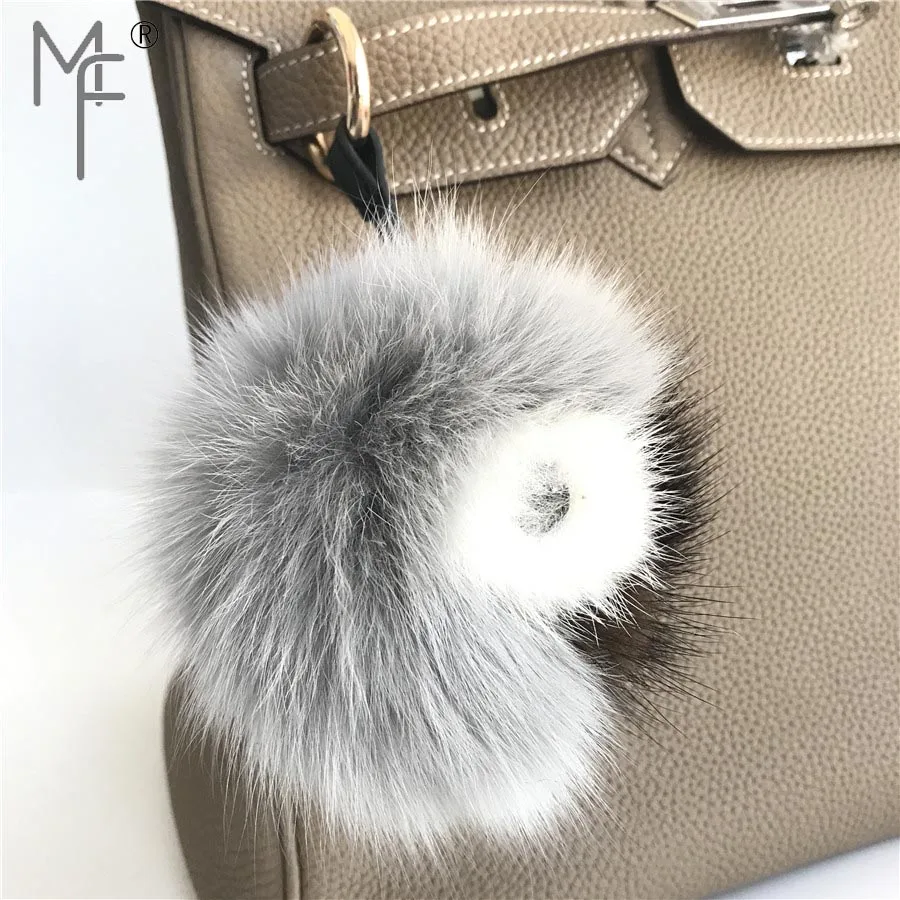 Magicfur натуральный меховой помпон из лисьего меха норки с шариком кукла сова