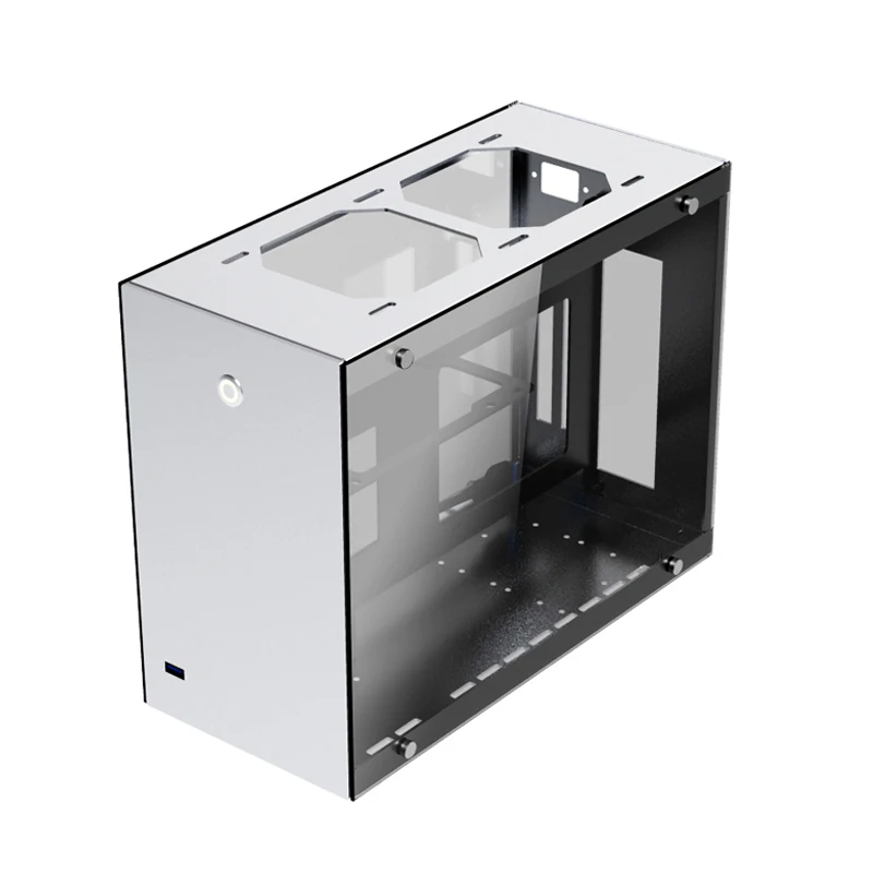 CEMO A4 алюминий ITX небольшой шасси стекло Сторона через для поддержки 240 интегрированное водяное охлаждение