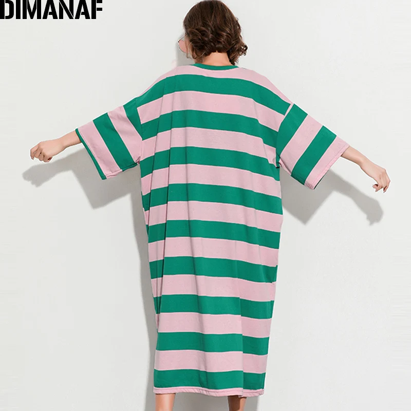 DIMANAF женский сарафан одежда летнее платье больших размеров хлопок Femme леди Vestidos