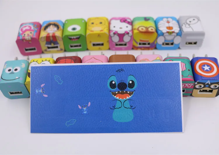 500 шт. Модный USB кабель для передачи данных намотка кабеля Мультяшные наклейки