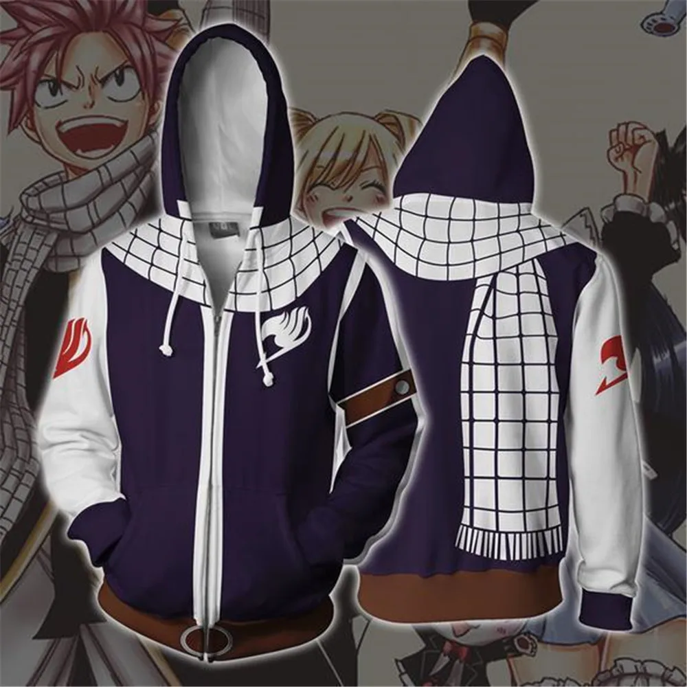 Косплей Хвост Феи Etherious Natsu Dragneel костюмы хвост 3D Печатный свитер Хэллоуин унисекс