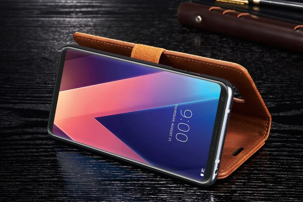 Чехол из воловьей кожи в стиле ретро для LG V20 G6 V30 V30 Plus, съемный кожаный откидной Чехол-бумажник для LG G7 ThinQ, настоящий кошелек, сумки для телефонов