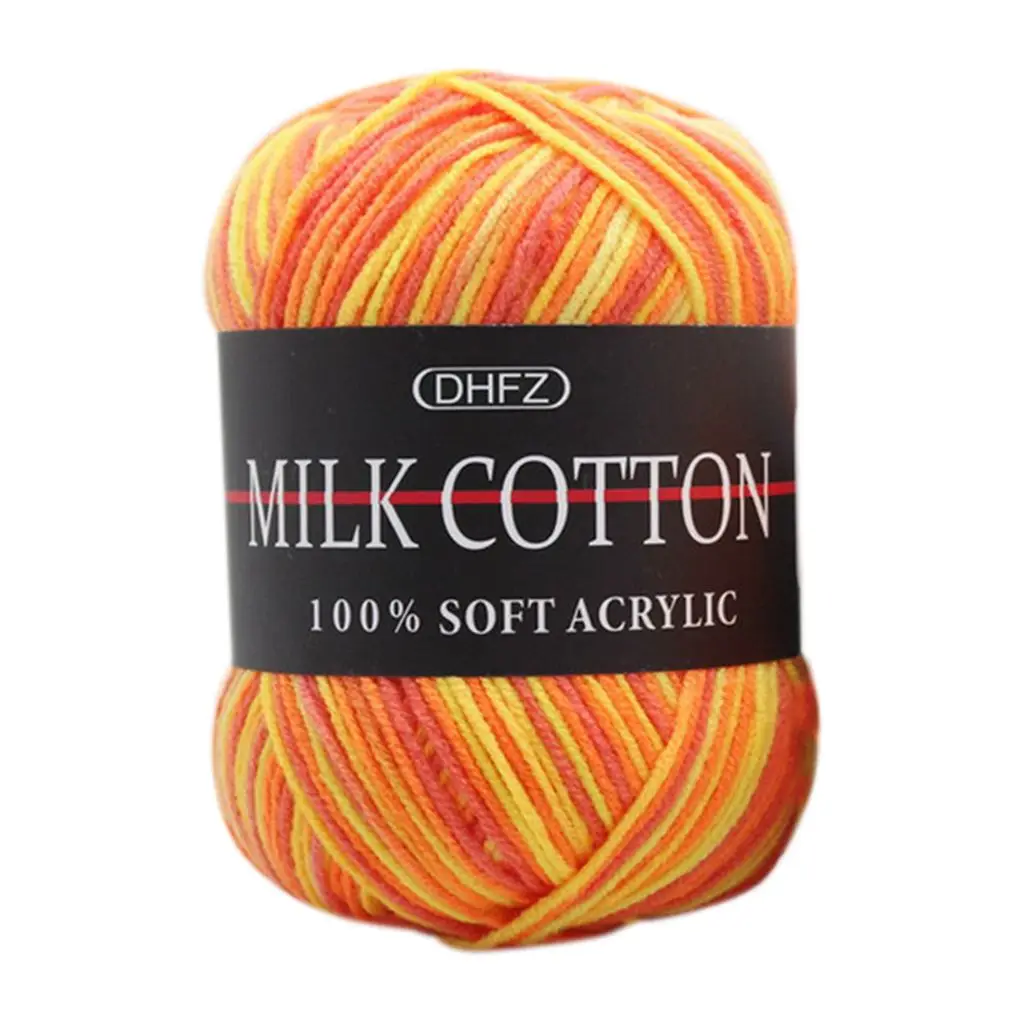 NO.12 50g/Ball Colorful 3 ply Yarn Handmade DIY Scarf Pillow Blanket Knitting Crochet Soft Milk Cotton Yarn Hand Knitting Supplies - Цвет: NO.12