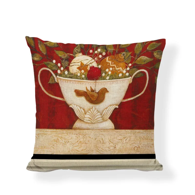 Индивидуальные Рождественская подушка крышка Дом снеговика Луна старые