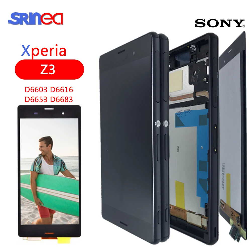Оригинальный ЖК-экран для sony Xperia Z3 1920x1080 5 2 ''для сенсорный экран D6603 D6633 D6653 L55T +
