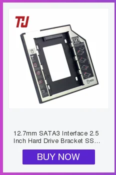 12,7 мм Интерфейс SATA3 2,5 дюймов кронштейн для жесткого диска SSD адаптер Optibay HDD Caddy DVD CD-ROM Корпус чехол-адаптер для ноутбука
