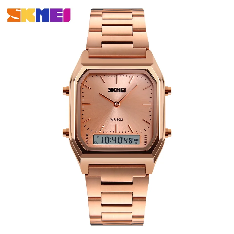Rose SKMEI модные цифровые кварцевые мужские часы с хронографом мужские часы 3 бар водонепроницаемые мужские наручные часы Relogio Masculino 1220 - Цвет: Rose
