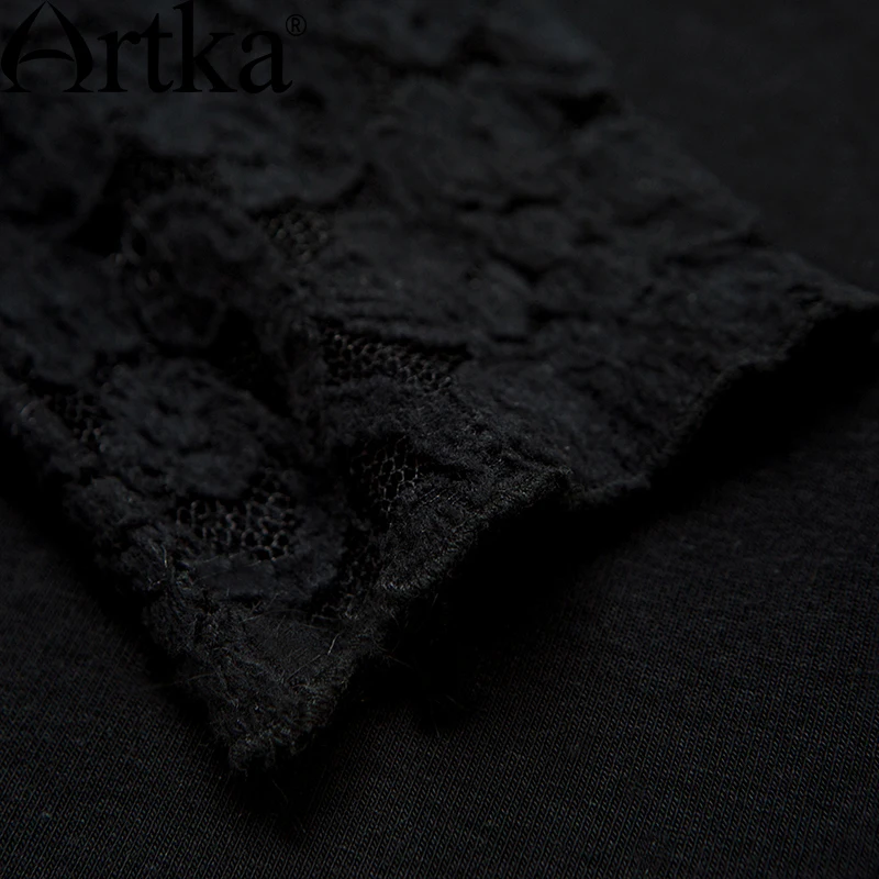 Женская кружевная рубашка с воротником стойкой и длинным рукавом|lace shirt|stand collarartka