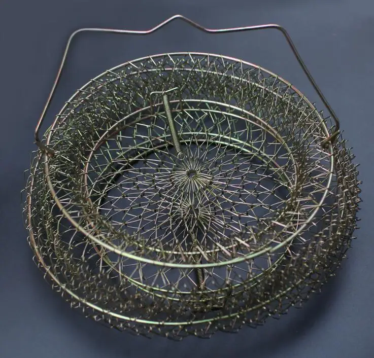 Finefish переносная клетка для рыбной ловли складная в форме барабана стальная