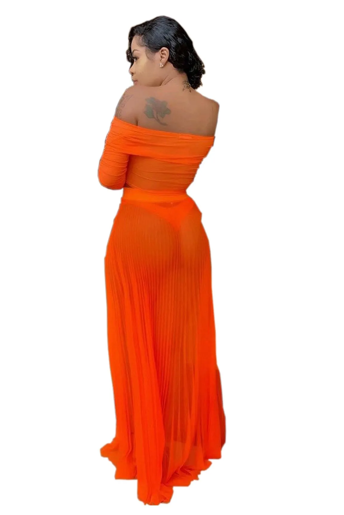 Сексуальный комплект из двух предметов с вырезом лодочкой женский укороченный